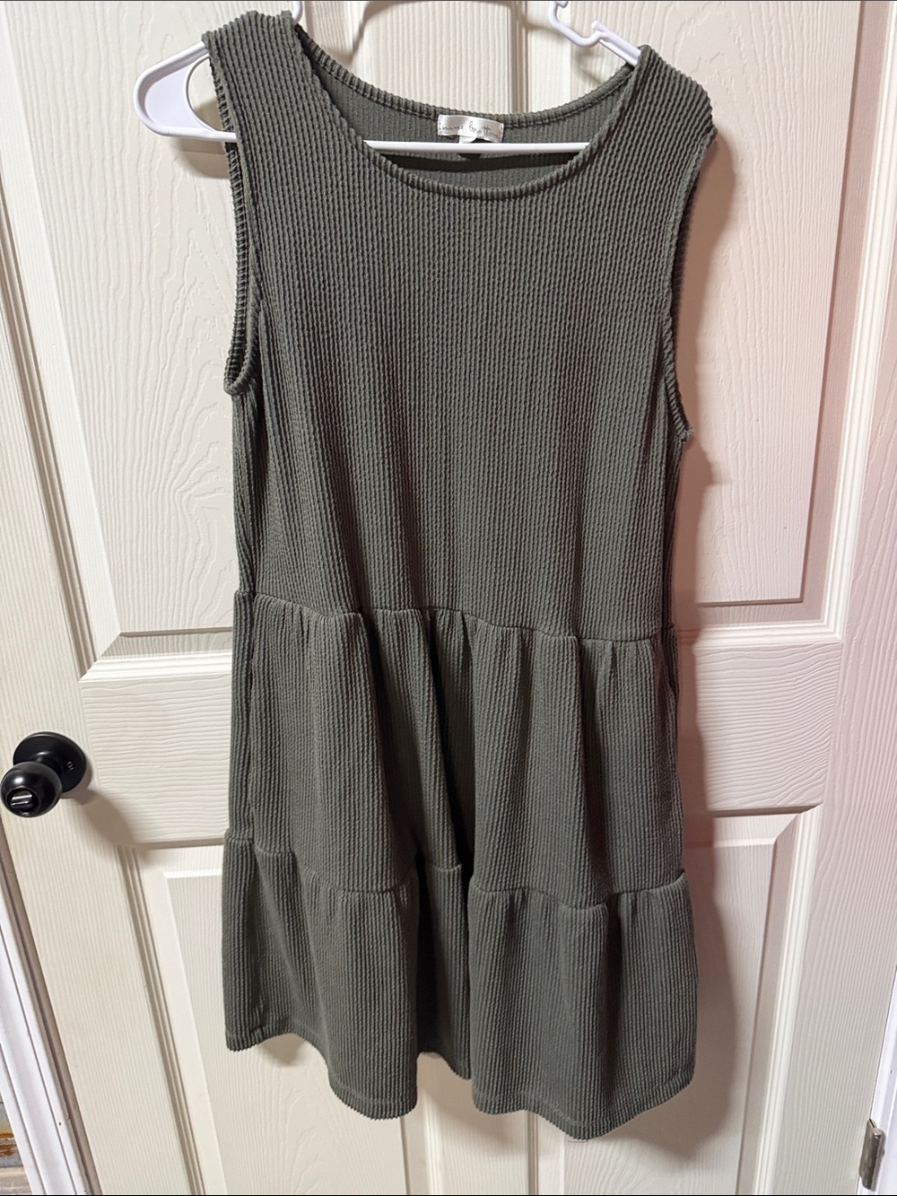 Women’s Tiered Tank Dress - Olive Green